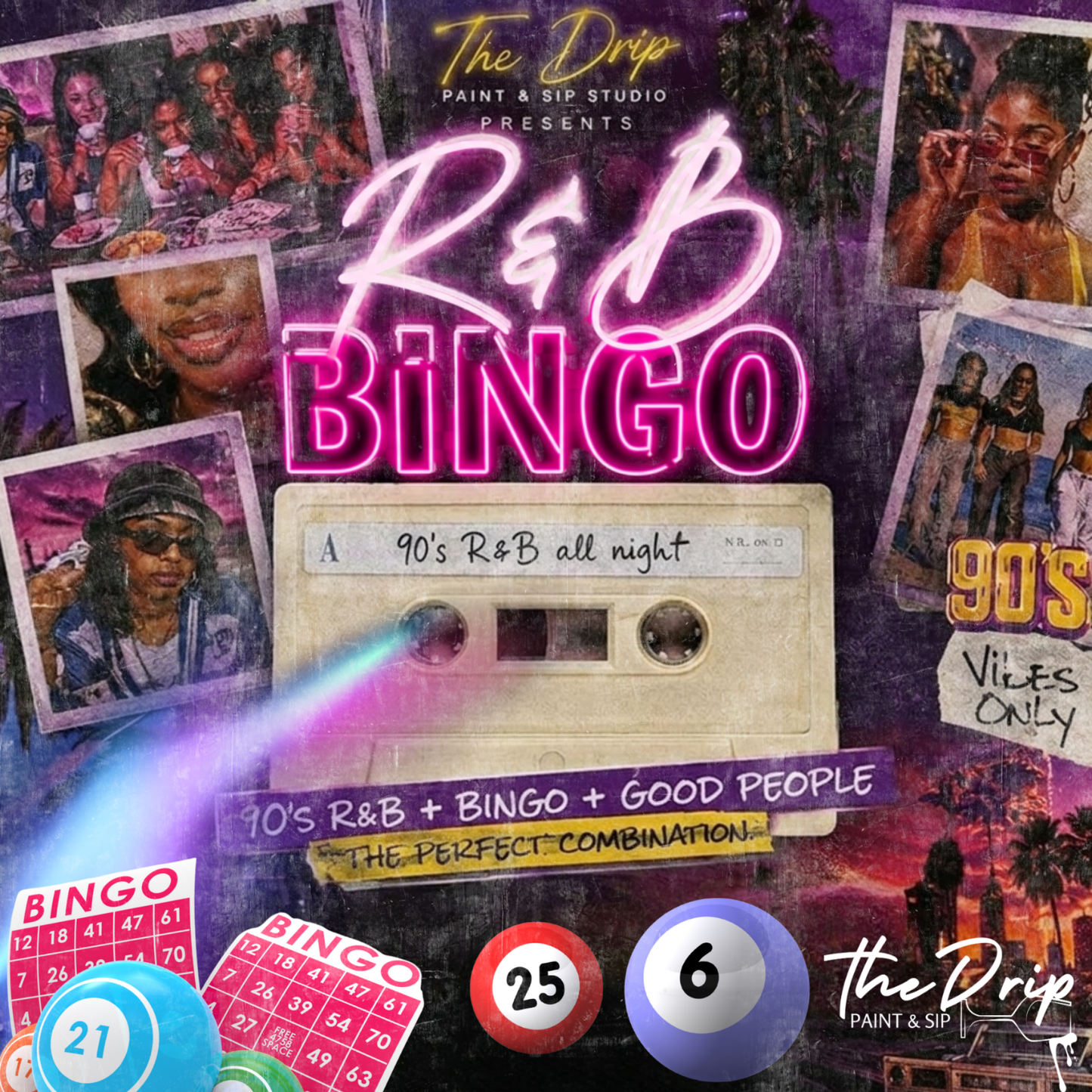 July 10 6-8 PM R&B Bingo Night