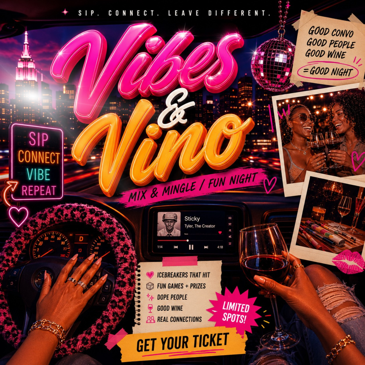 July 11 6-8 PM Vibes & Vino